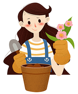 植树节栽培插画素材