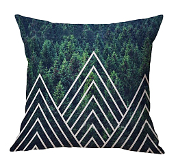 绿色的线条植物抱枕