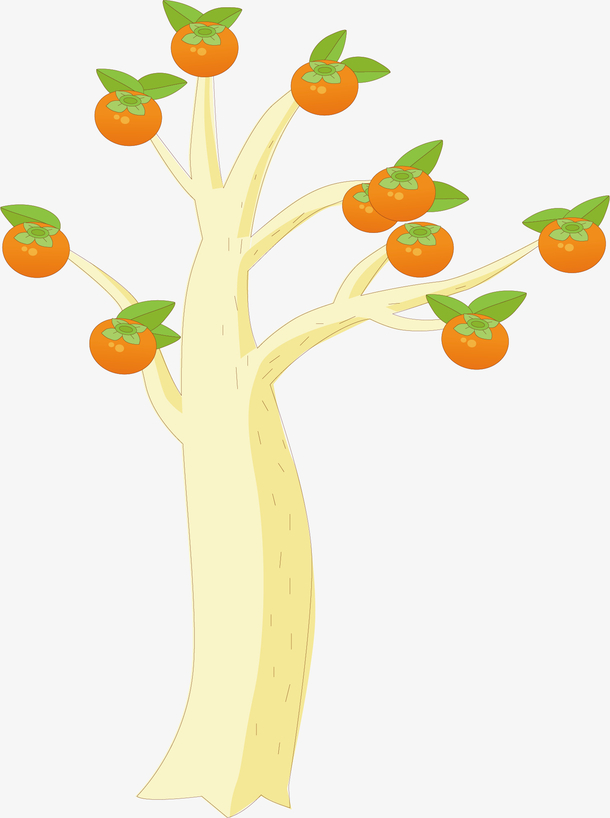 矢量柿子树