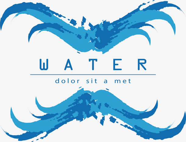 世界水资源创意设计标签标贴矢量