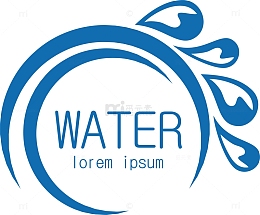 世界水资源水花标签标贴矢量图