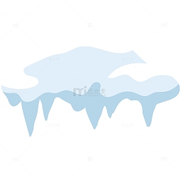 冬天雪堆矢量插画