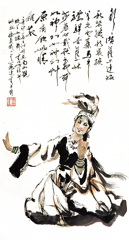 傣族载歌载舞姑娘
