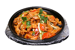 铁板美食红烧大肠