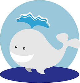 灰色海豚矢量图