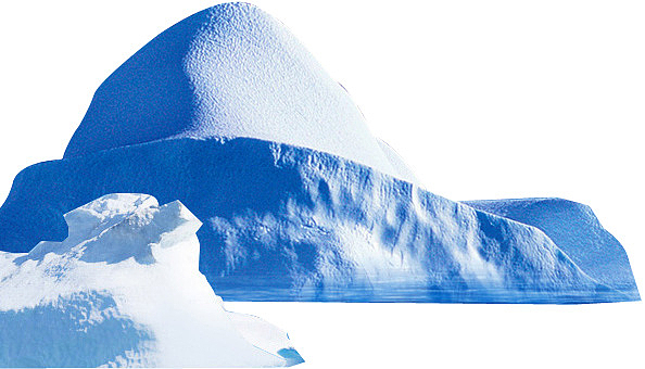 蓝色冰山雪山背景