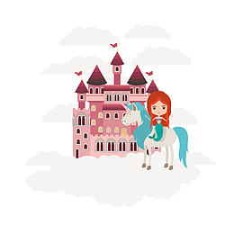 梦幻城堡童话公主PNG