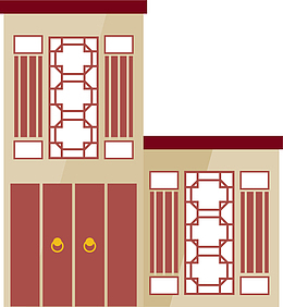 古建筑楼房背景素材