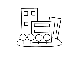 现代楼房简笔画图案