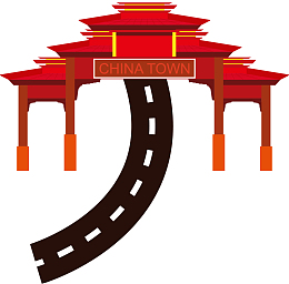 马路楼房