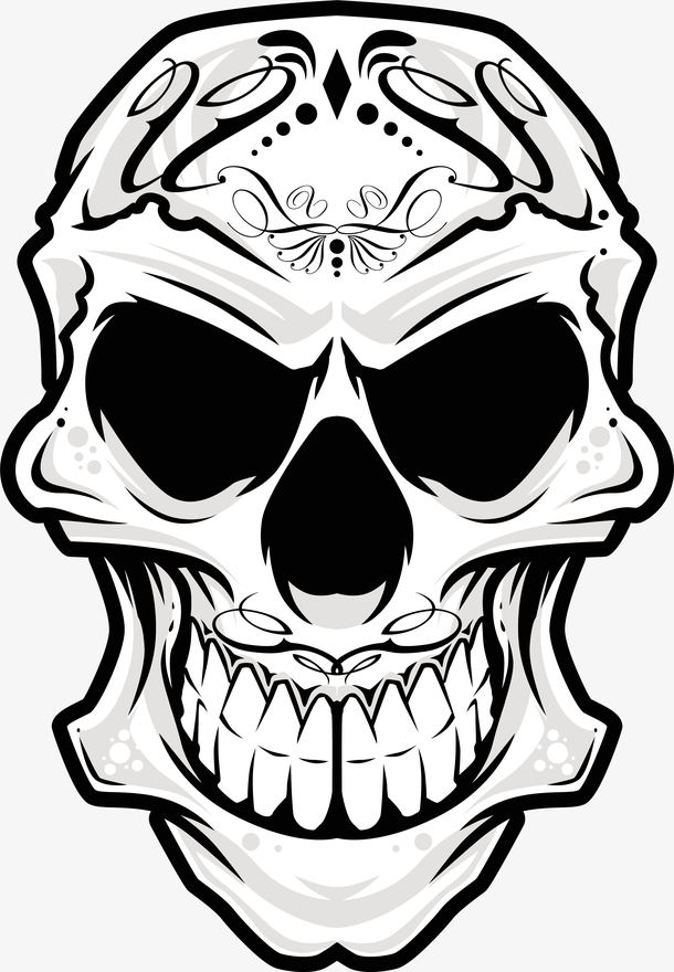 矢量卡通骷髅