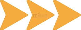 创意黄色三叠箭头矢量素材