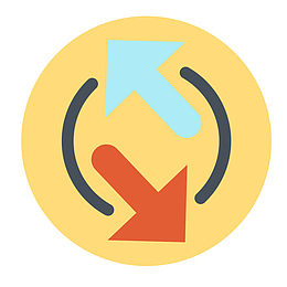 云存储数据交换图标设计素材