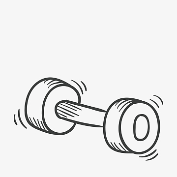 线描杠铃