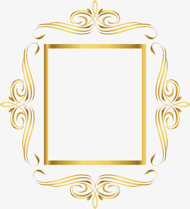 矢量图设计金色相框