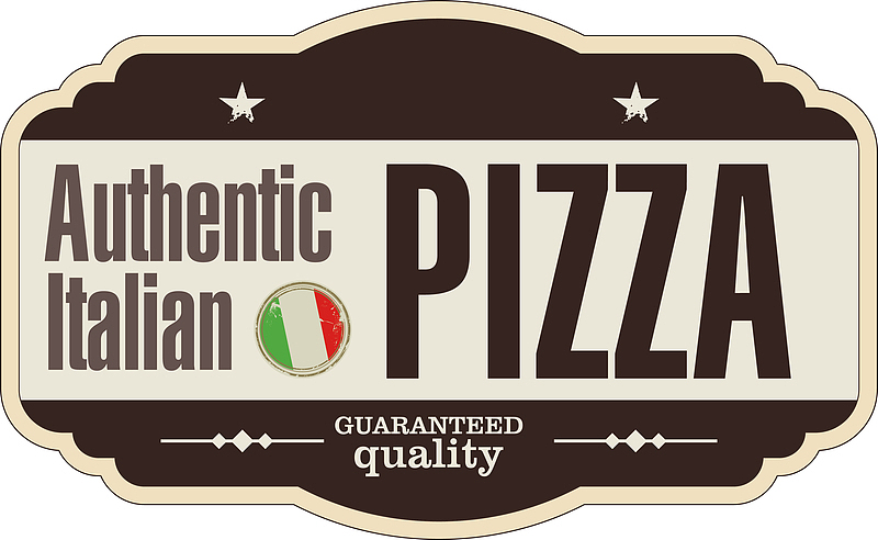 高级披萨标签设计元素