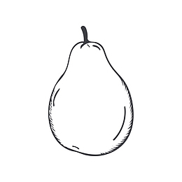 手绘鸭梨