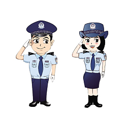 敬礼的警察