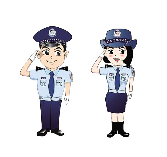 敬礼的警察