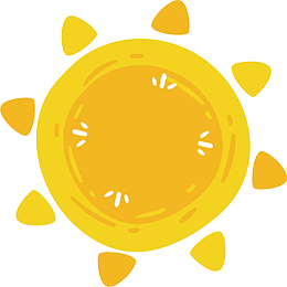 矢量图卡通手绘太阳炽热