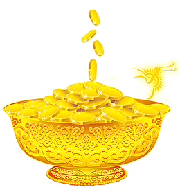 免抠装饰金币素材