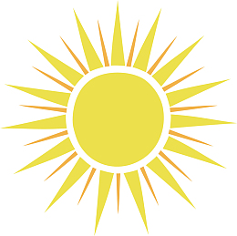 矢量图耀眼的太阳