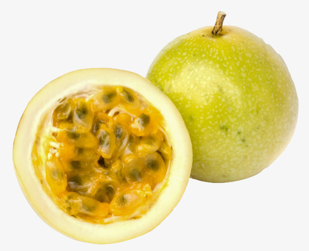 美味黄金百香果横切面