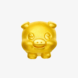 周大福十二生肖猪猪黄金转运珠