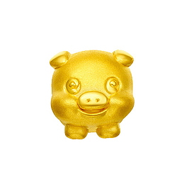 周大福十二生肖猪猪黄金转运珠