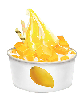 夏日水果巧克力美味冰淇淋