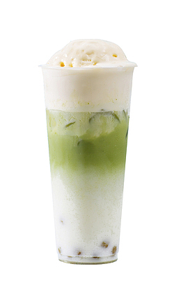 抹茶冰激凌奶茶实物