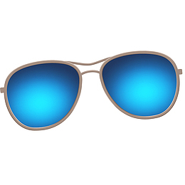 蓝色太阳镜矢量插画