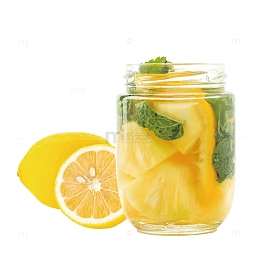 菠萝柠檬水果茶实物