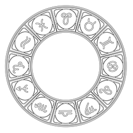 圆形十二星座表盘手绘