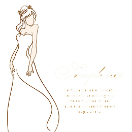 唯美优雅婚纱美女素材