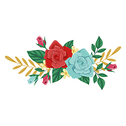 母亲节唯美水彩绘花朵插画装饰