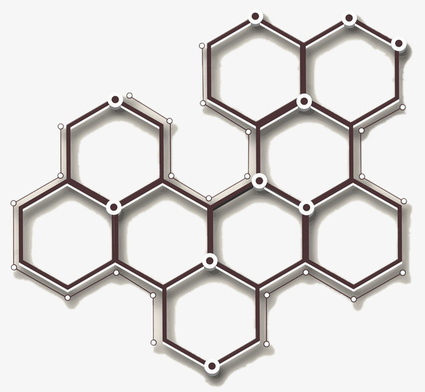 六边形简约元素信息图案
