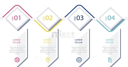 菱形框数字流程图