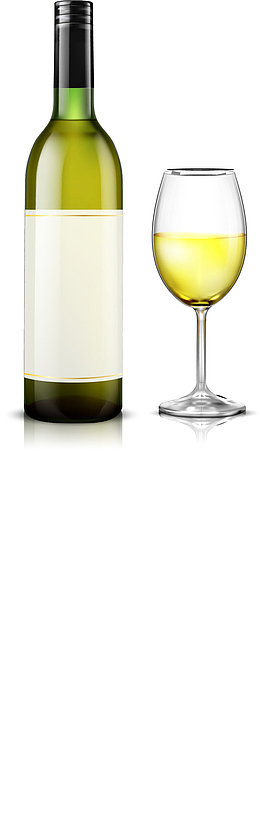 矢量手绘香槟酒
