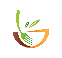 卡通叉子和小碗简笔画