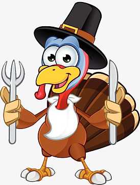 拿餐具的火鸡