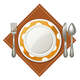 ai/eps格式盘子有误手绘卡通素材