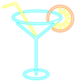蓝色橘子酒杯