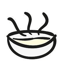 碗里的热汤简笔画