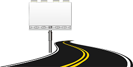 弯曲的公路矢量图