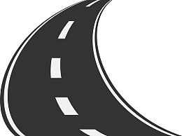 弯曲的卡通道路素材图