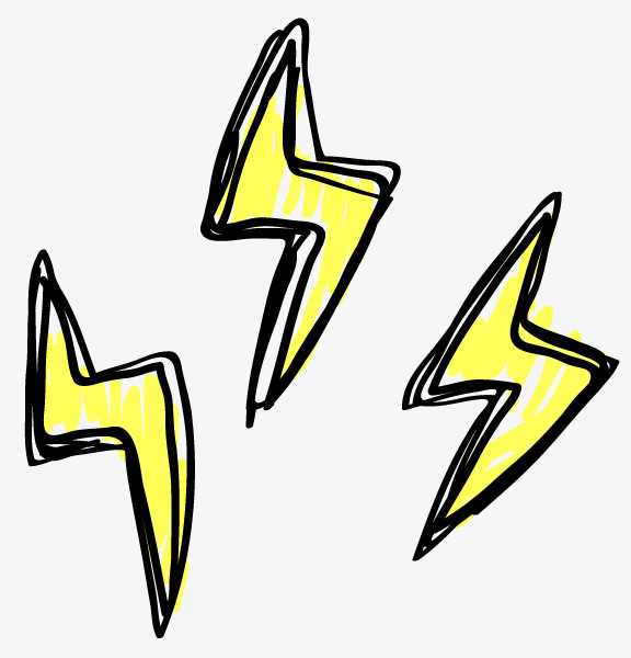 手绘闪电