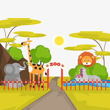 可爱动物园入口设计矢量(1800x1800)aipng手绘卡通可爱水果店(3497x