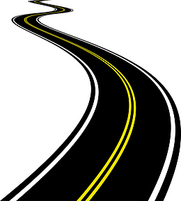 矢量弯曲公路png图