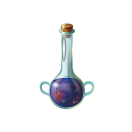 矢量小瓶魔法药水